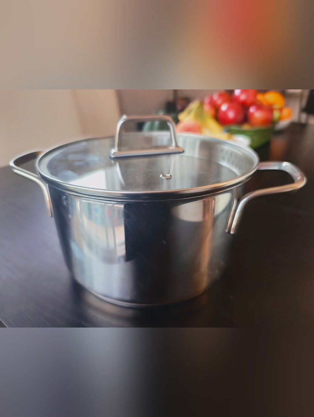 Kuhn Rikon 20cm Stainless Steel Pot w/ Strainer Glass Lid (3.5L)